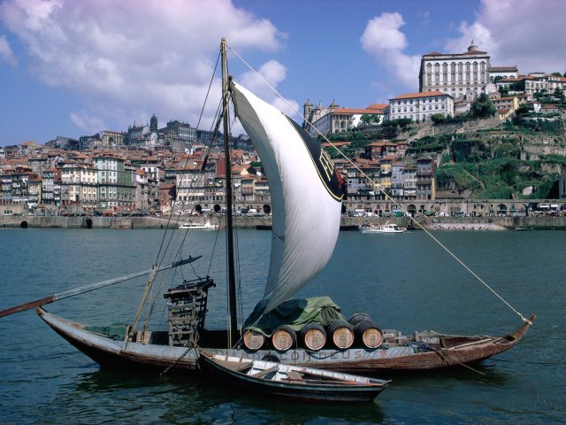 wine boat, douro river, portugal